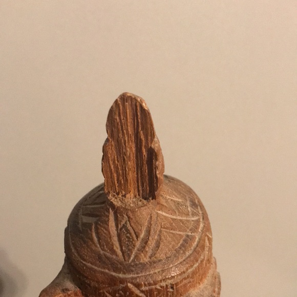 Vintage hand carved deity statue figure elf warrior foo - Picture 11 of 15